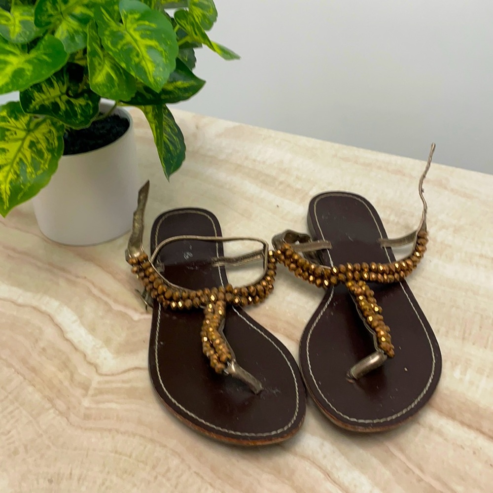 Traffic Shoes Sparkly Brown Sandals